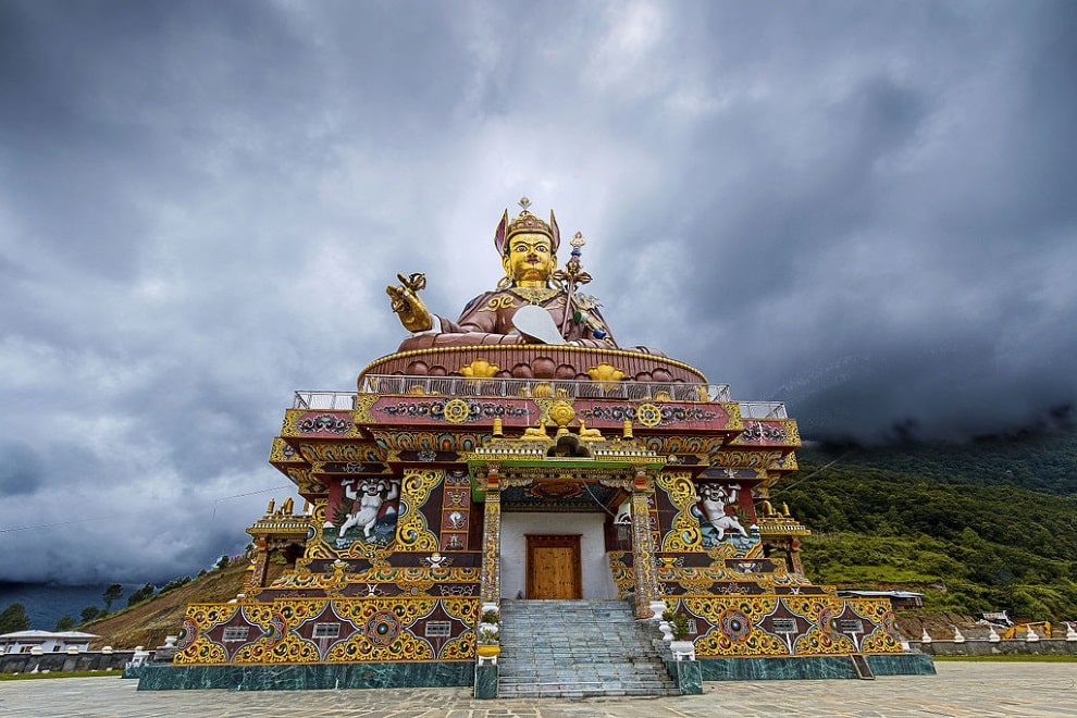 A temple in the mountains of Bhutan