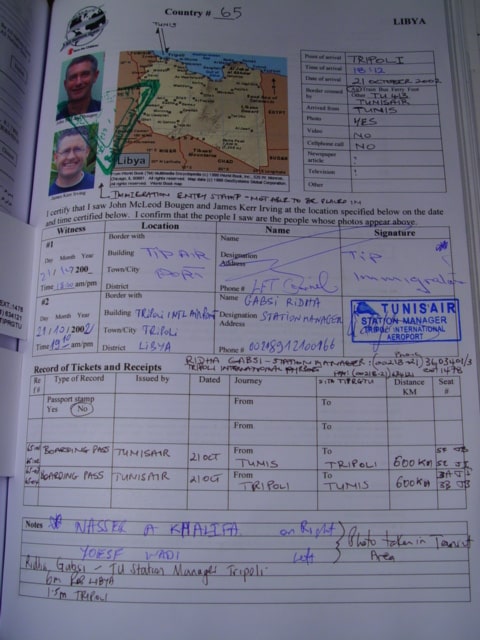 One of our 5 log books required by Guinness World Records