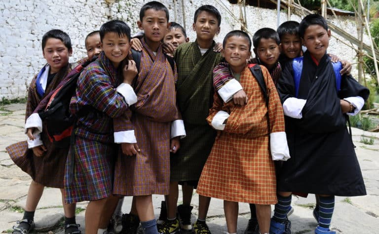 School boys in Bhutan