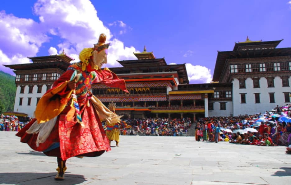 One of the biggest festivals in the Bhutan is the Thimphu Tshechu.