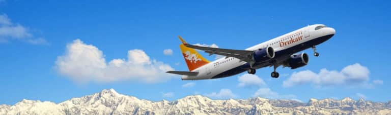 Drukair flight leaving for Bhutan
