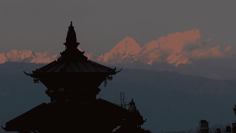 Sunset View Patan in Kathmandu Nepal.
