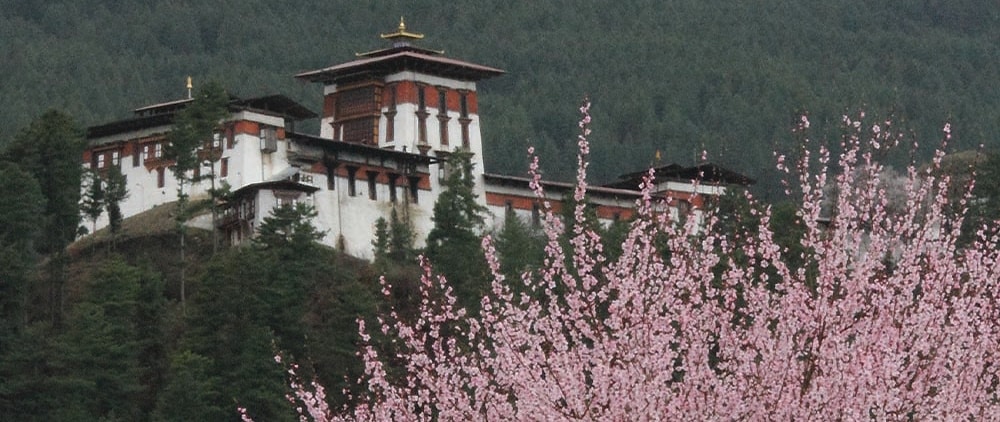 Jakar Dzong which you will see in the Bumthang valley on this tour.