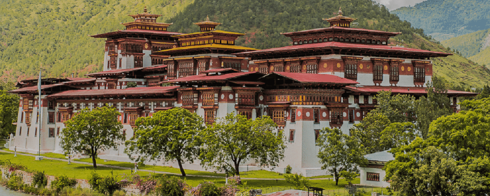 The Punakha Dzong, it is the second oldest and second-largest dzong in Bhutan